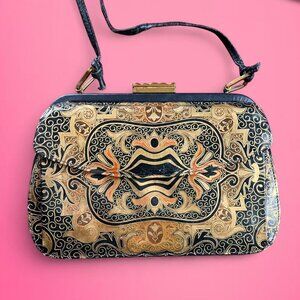 Vintage 1920s art deco leather handbag